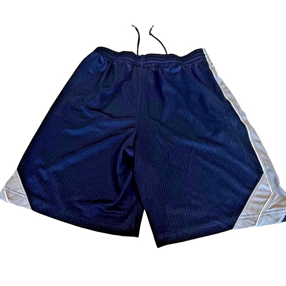 Nike Men's Drawstring Logo Athletic Shorts; Navy/Grey; Size Small - Picture 2 of 6